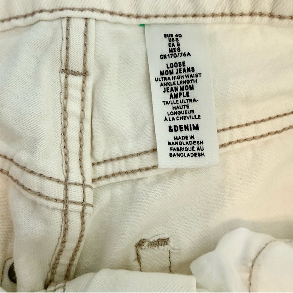 H&M Straight Leg Jeans in Off-White - Picture 4 of 5
